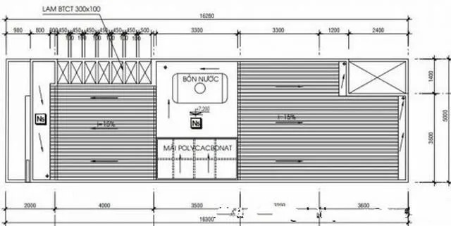 Mẫu thiết kế nhà 2 tầng 5x15