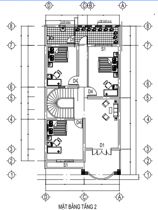 Mẫu nhà 2 tầng mái thái